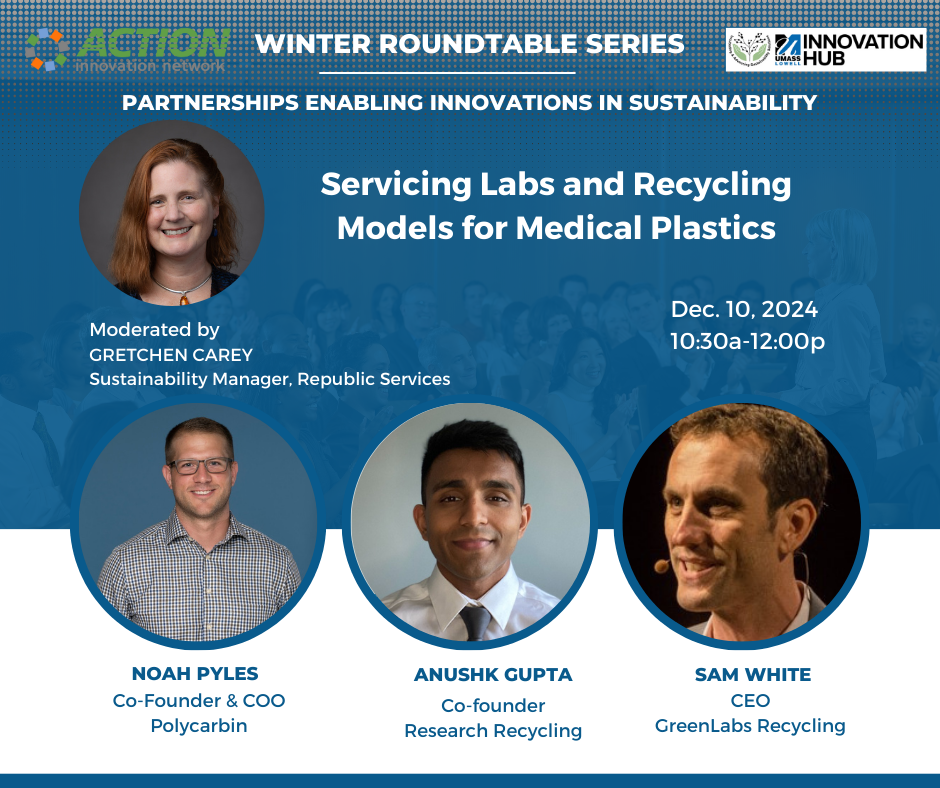 ACTION to present a Winter Roundtable on Recycling Models for Medical Plastics in Labs